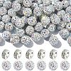 100Pcs Pave Disco Ball Beads RB-YW0001-30B-1