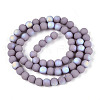 Frosted Opaque Glass Beads Strands GLAA-T032-P6mm-MBB07-2