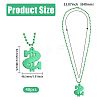 Plastic Dollar Sign Big Pendant Ball Chain Necklaces NJEW-WH0021-81B-2