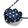 Polka Dot Pattern Fabric Rose Tie Choker Necklaces for Women LS-NJEW-Z022-01B-3
