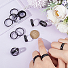 Unicraftale 21Pcs 7 Size 304 Stainless Steel Plain Band Rings Set RJEW-UN0002-86B-4