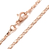 1.5mm Rack Plating Brass Oval Link Chain Necklaces for Women Men MAK-L044-25RG-2