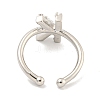 Rack Plating Brass Open Cuff Rings for Women RJEW-F162-01P-K-3