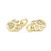 Rack Plating Brass Micro Pave Clear Cubic Zirconia Charms X-KK-C011-58G-2