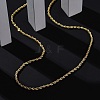 Rack Plating Brass Rope Chain Necklaces for Women NJEW-A035-02G-3