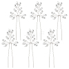6Pcs Alloy Rhinestone Hair Sticks for Women OHAR-FG0001-08S-1