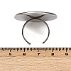 304 Stainless Steel Cuff Ring Components STAS-D372-07P-10-3