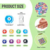 240Pcs 8 Colors Printed Transparent Acrylic Beads TACR-TA0001-94-4