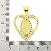 Rack Plating Brass Micro Pave Clear Cubic Zirconia Pendants KK-B091-21G-07-3