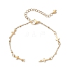304 Stainless Steel Cross Link Chain Bracelet Making AJEW-JB01380-01-1