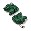 Synthetic Malachite Pendants G-B127-02P-01-2