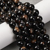 Natural Black Tourmaline Beads Strands X-G-F666-05A-8mm-5