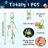 Jellyfish Glass & Acrylic Pendant Decorations HJEW-TAC0034-2