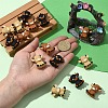 15Pcs 3 Colors Highland Cattle Silicone Beads SIL-YW0001-97-5