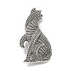 Persian Cat Alloy Brooches JEWB-Q004-03AS-5