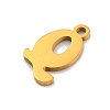 201 Stainless Steel Charms STAS-U016-01G-Q-2