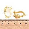 Brass Hoop Earring Findings KK-K340-40G-3