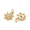 Brass Micro Pave Clear Cubic Zirconia Charms CU-CBAF0F8-16D-G-2
