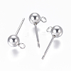 Non-Tarnish 304 Stainless Steel Ear Stud Components STAS-F227-18C-P-1