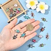 20Pcs 10 Colors Alloy Enamel Connector Charms ENAM-YW0008-59-4
