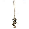 Iron Bell Pendant Decorations HJEW-JM02176-4