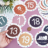 36Pcs 36 Styles Flat Round Paper Blank Label Stickers DIY-WH0308-853B-3