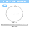 1Pc 925 Sterling Silver Curb Chain Bracelets BJEW-BBC0001-06C-2