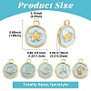 6Pcs 6 Styles 304 Stainless Steel Pendants STAS-YW0011-12G-3