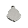 304 Stainless Steel Pendant Cabochon Settings STAS-E169-10P-3