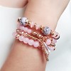 4Pcs Bohemian Style Acrylic Beaded Stretch Bracelet Sets for Women WGF9E90-02-1