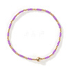 Glass Seed Beads & CCB Beads Stretch Bracelets TB4137-25-1