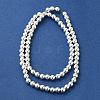 Electroplated Synthetic Magnetic Hematite Beads Strands G-I364-D01-S-3