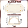 2Pcs 2 Colors Oval PU Leather Knitting Crochet Bags Nail Bottom Shaper Pads DIY-PH0029-30A-2