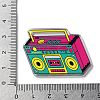 Transparent Radio Acrylic Pendants X-OACR-G026-01B-3