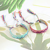 Cotton Braided Wave Pattern Cord Bracelet FIND-PW0013-002-2