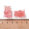 Cherry Quartz Glass Carved Figurines DJEW-L023-G15-3