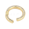Brass Micro Pave Cubic Zirconia Twister Clasp X-KK-G522-16G-2