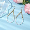 Glass & Plastic Beaded Dangle Earrings EJEW-JE05857-02-2