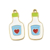 304 Stainless Steel Enamel Pendants STAS-G360-04G-06-1