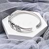 304 Stainless Steel Hinged Bangles for Women BJEW-A011-19P-3