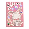 8Pcs Easter Make your Own Face PVC Self Adhesive Cartoon Stickers STIC-G001-12-2