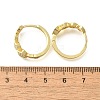 Brass Clear Cubic Zirconia Hoop Earrings EJEW-M047-26G-5