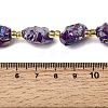 Electroplated Raw Rough Natural Amethyst Beads Strands G-Z131-J02-13-5