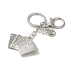 Alloy Playing Card Keychains KEYC-A013-01A-01-2