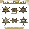 4Pcs 2 Colors Tibetan Style Alloy Brooches JEWB-FG0001-24-2