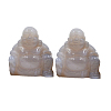 Natural Grey Agate Carved Maitreya Buddha Statue Home Decoration G-PW0007-048A-04-1