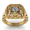 Square Alloy with Crystal Rhinestone Finger Rings FS-WG4A2D8-29-1