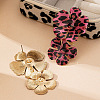 Alloy Dangle Stud Earrings FS-WGD20B9-02-1