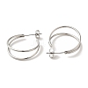 Non-Tarnish 304 Stainless Steel Moon Stud Earrings for Women EJEW-Z066-10P-2