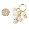 Ocean Style Natural Shell with Synthetic Turquoise Keychains KEYC-JKC01231-02-3